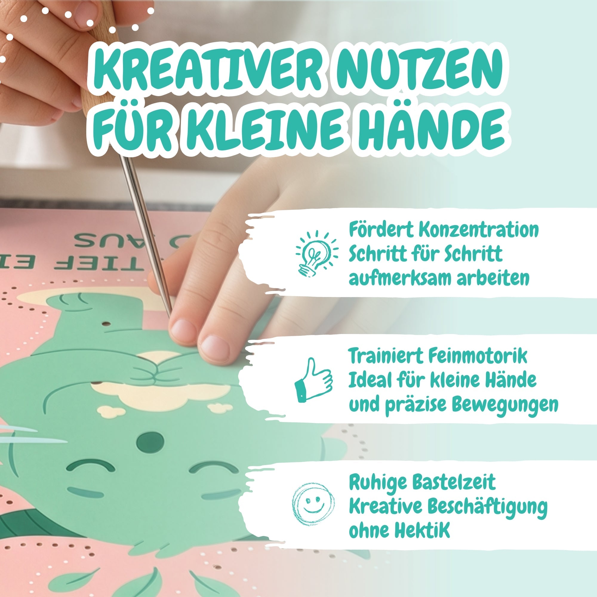 Prickelset Mutmachbande mit 10 Vorlagen Jeka - malmichmunt.com