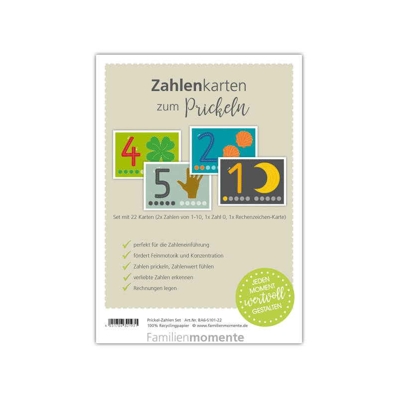Prickelset Zahlen Familienmomente - malmichmunt.com
