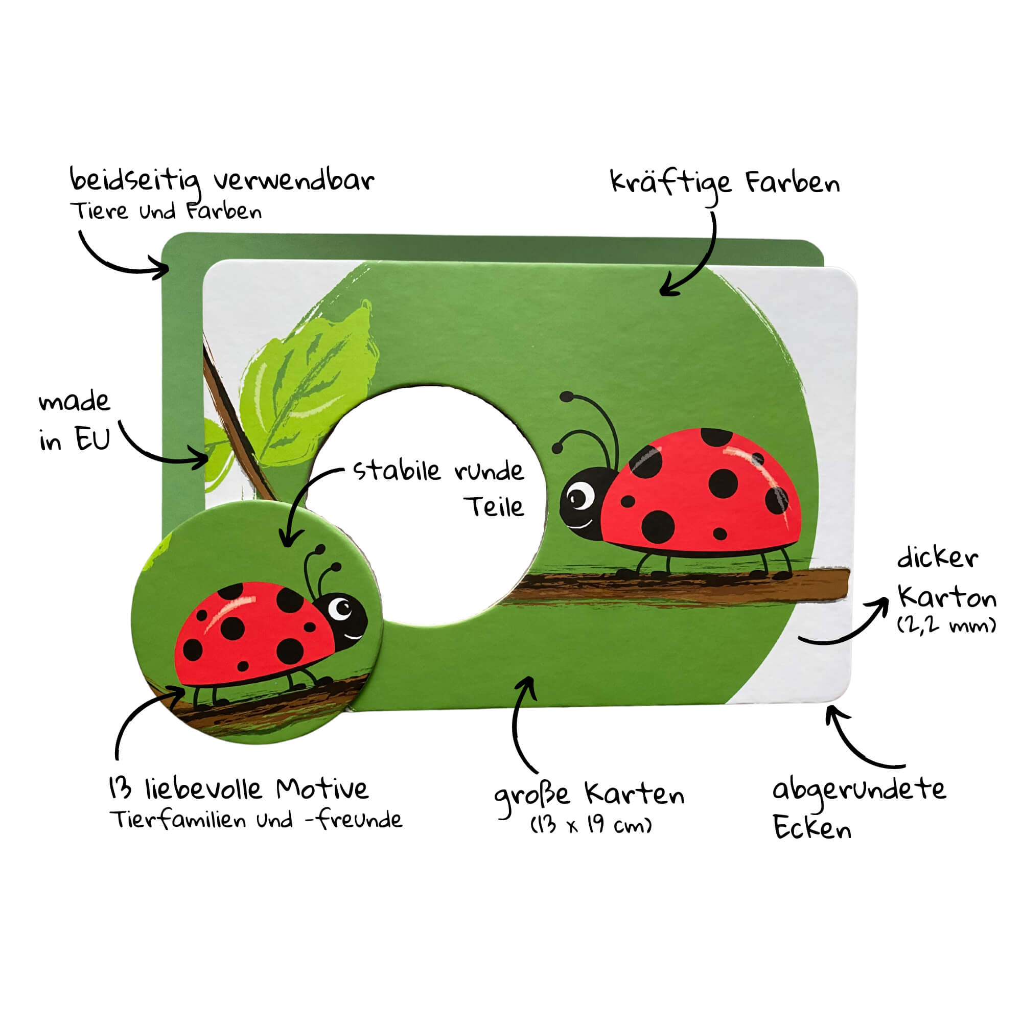 Puzzle - Karten (ab 16 Monate) HANNIline - malmichmunt.com