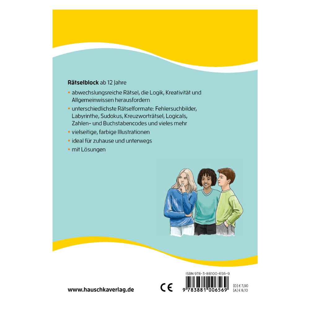 Rätselblock ab 12 Jahre, Band 1 - Nr. 656 Hauschka Verlag - malmichmunt.com