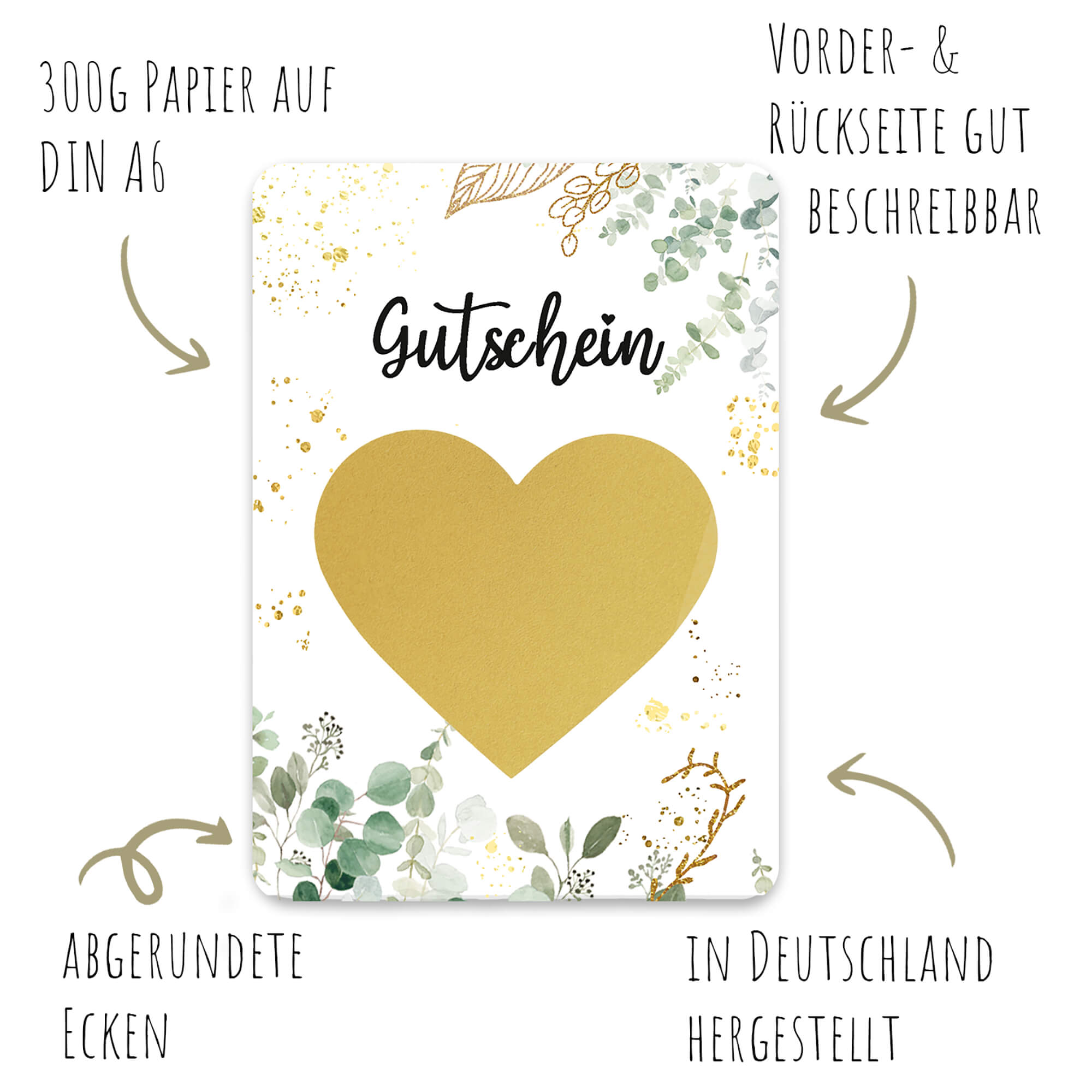 Rubbelkarten "Gutschein" - Euka (5er Set mit Umschlägen) Jeka - malmichmunt.com