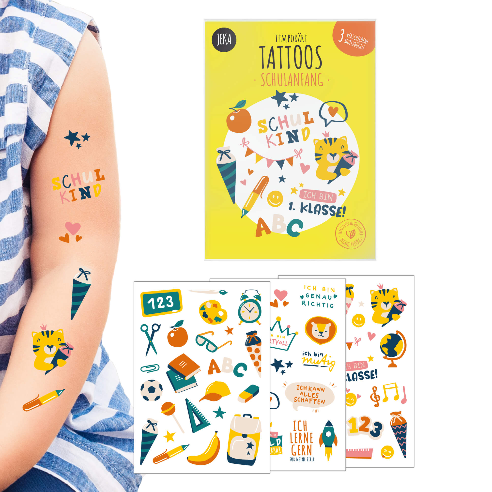 Schulanfang Kindertattoos Jeka - malmichmunt.com