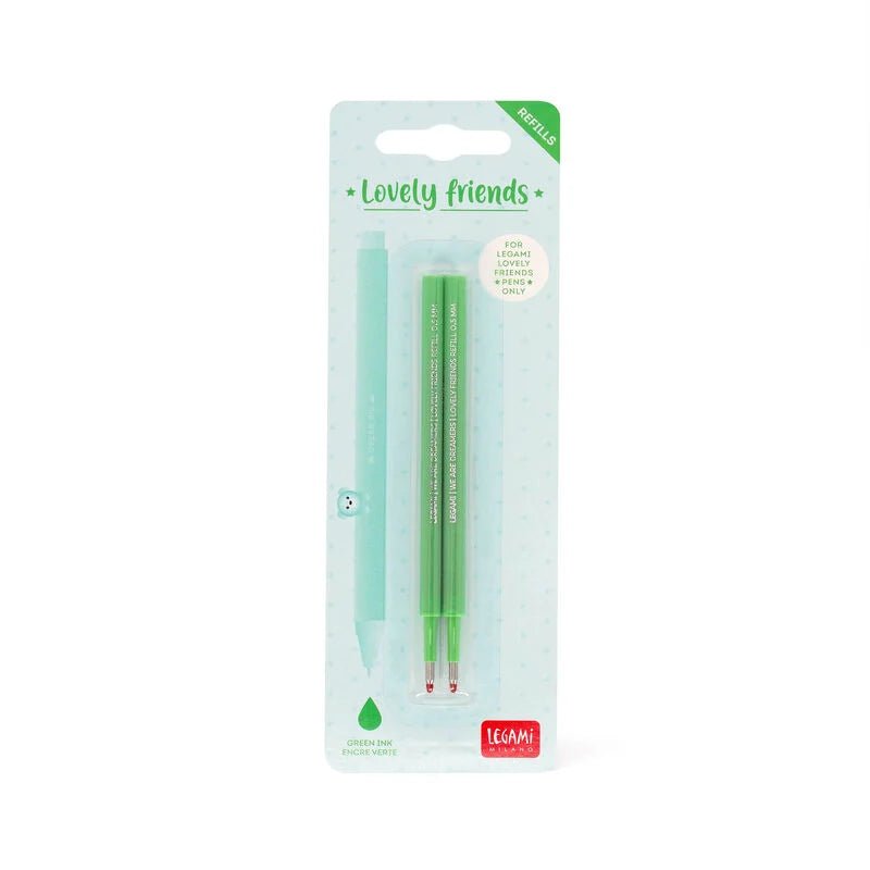 Set mit 2 Ersatzpatronen für Gelstift - Lovely Friends Legami - malmichmunt.com