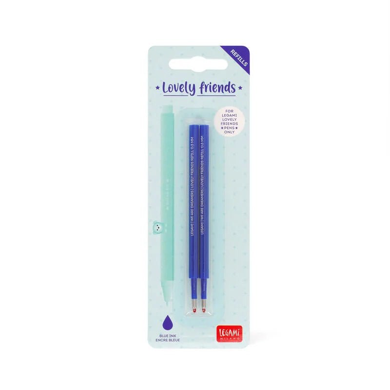 Set mit 2 Ersatzpatronen für Gelstift - Lovely Friends Legami - malmichmunt.com