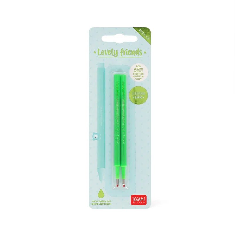 Set mit 2 Ersatzpatronen für Gelstift - Lovely Friends Legami - malmichmunt.com