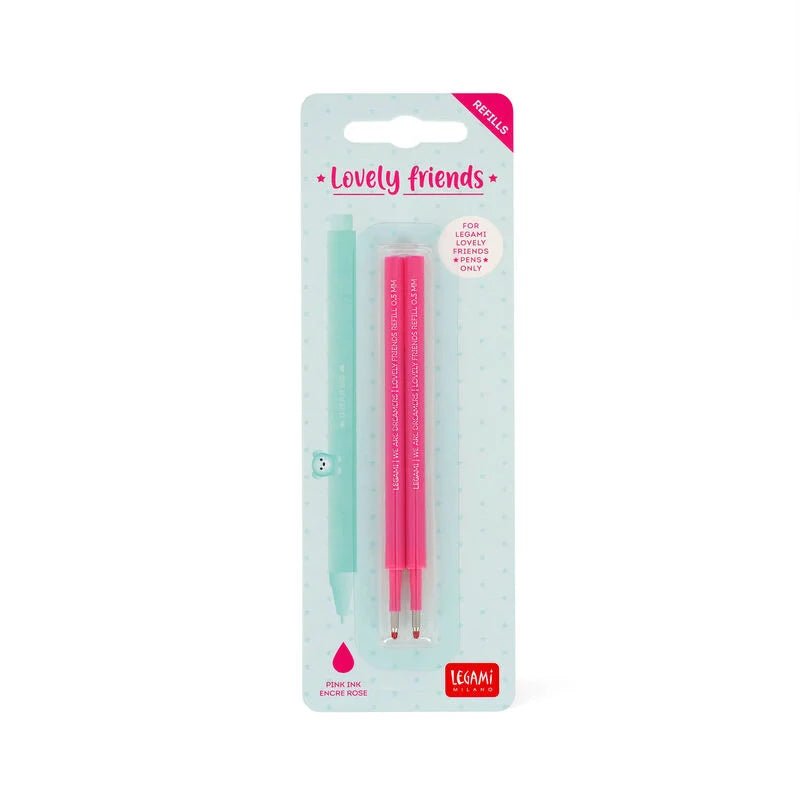 Set mit 2 Ersatzpatronen für Gelstift - Lovely Friends Legami - malmichmunt.com