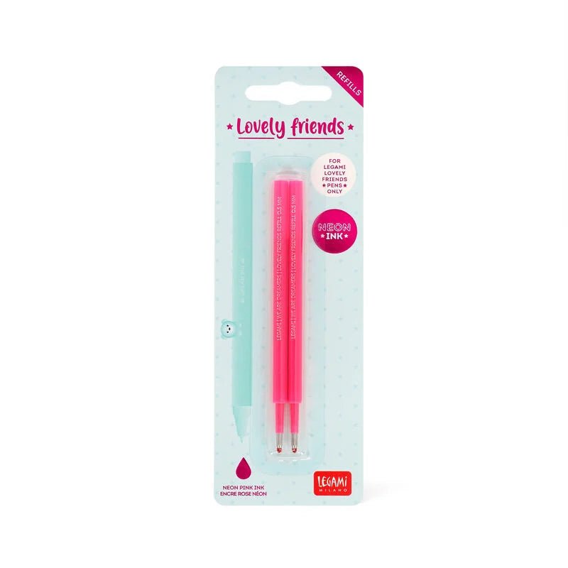 Set mit 2 Ersatzpatronen für Gelstift - Lovely Friends Legami - malmichmunt.com