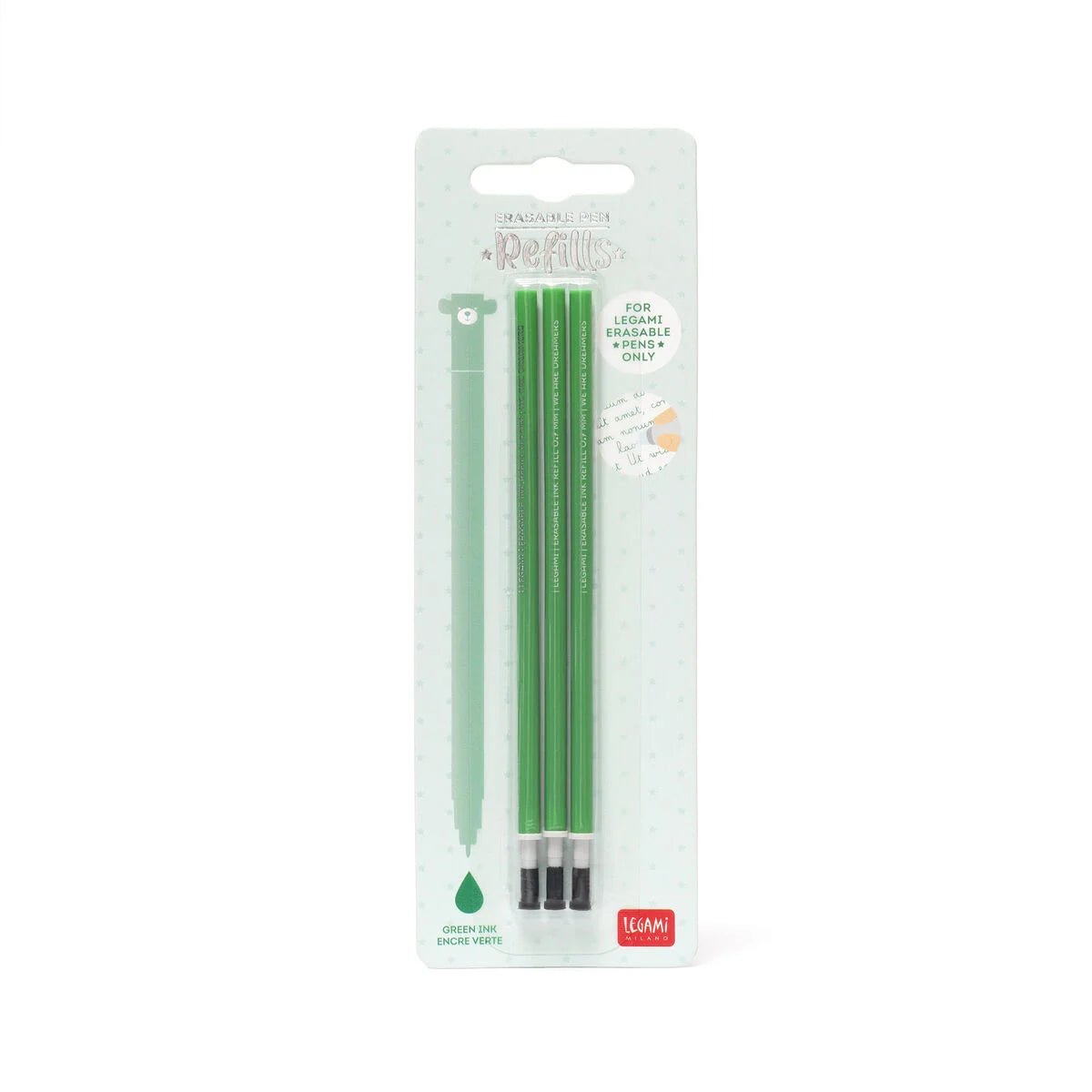 Set mit 3 Ersatzminen für Löschbarer Gelstift Legami - malmichmunt.com