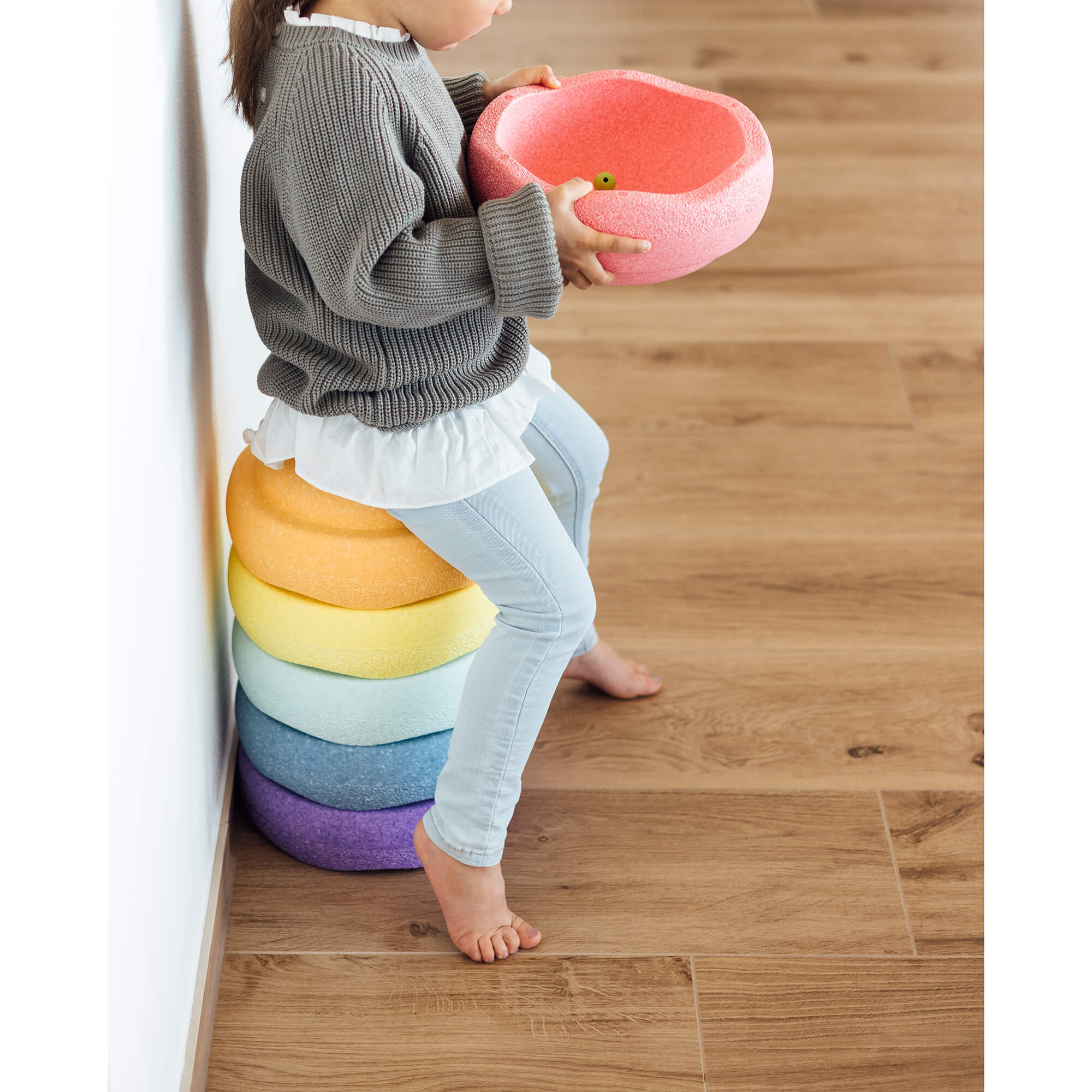 Stapelsteine Rainbow Pastell 6er Set Stapelstein - malmichmunt.com