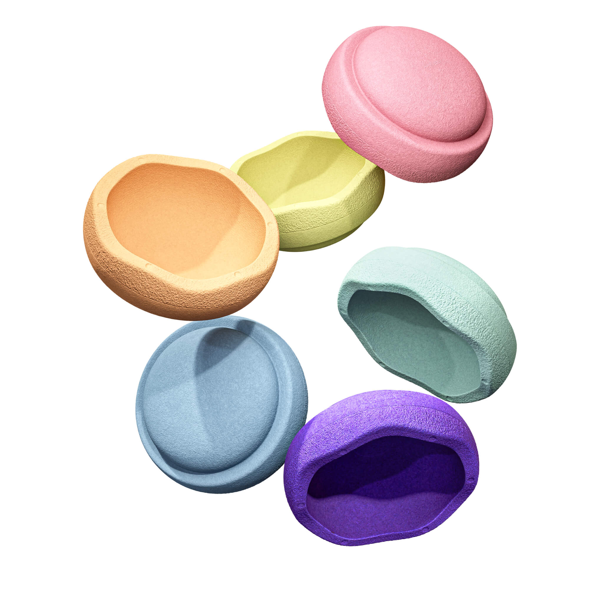 Stapelsteine Rainbow Pastell 6er Set Stapelstein - malmichmunt.com