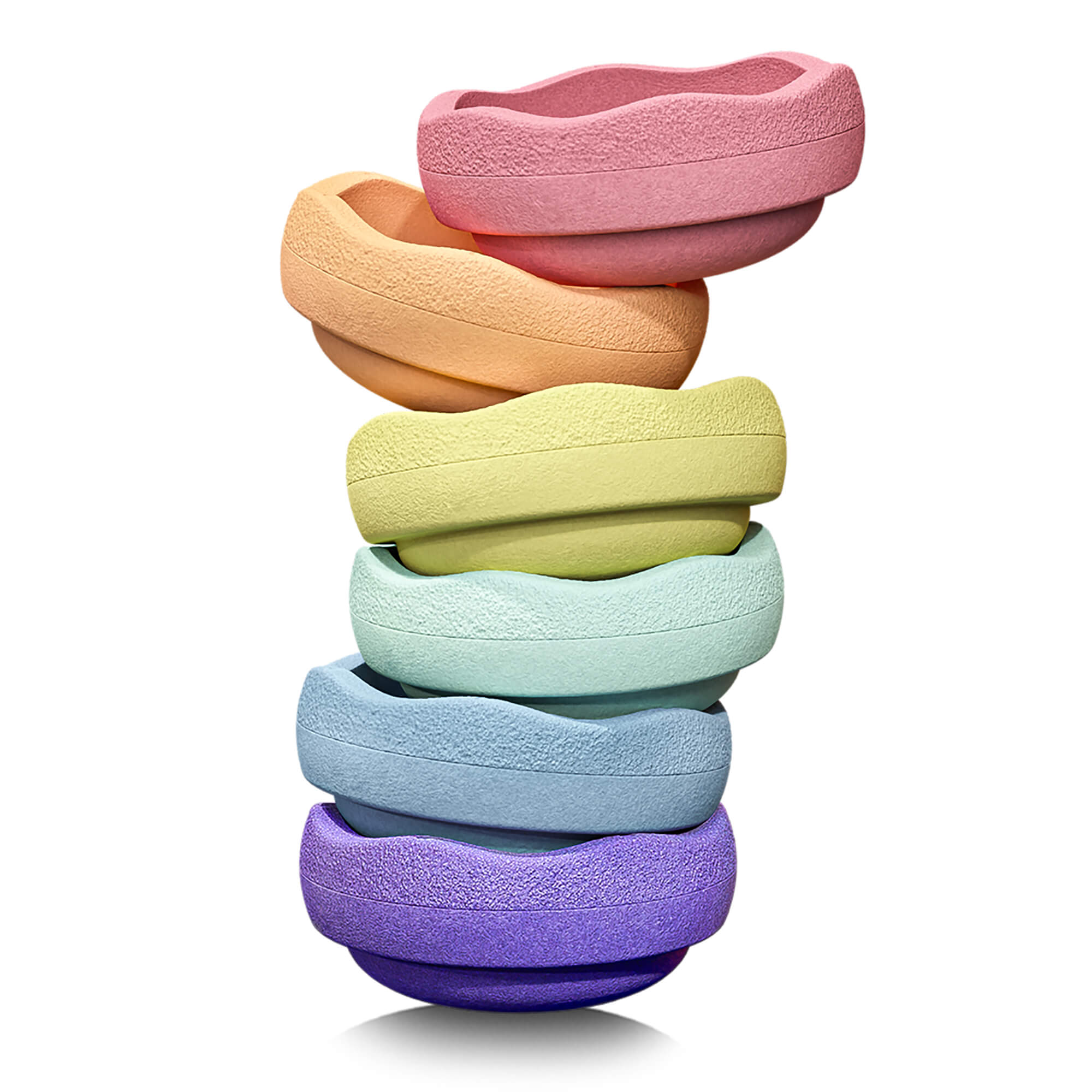 Stapelsteine Rainbow Pastell 6er Set Stapelstein - malmichmunt.com