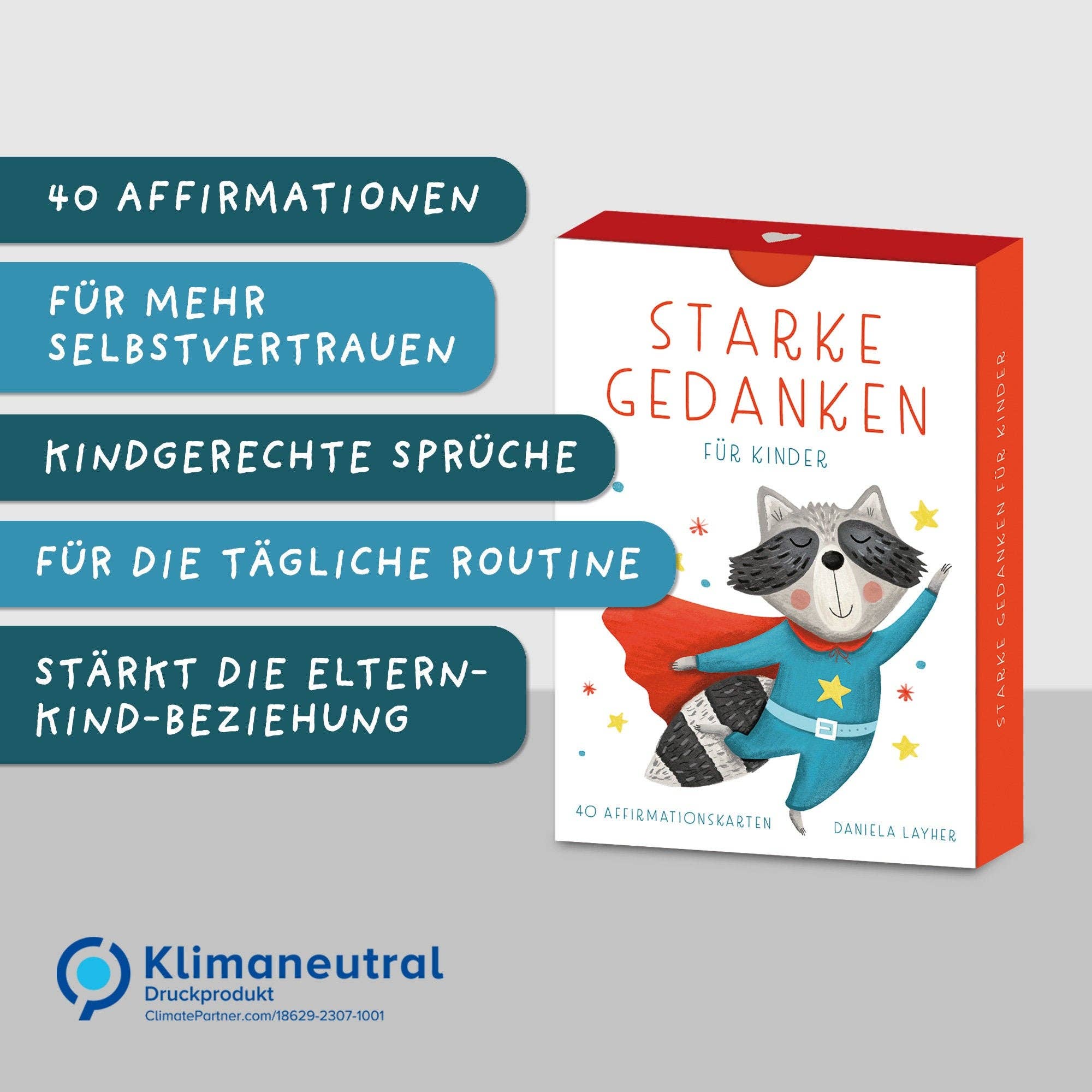 Starke Gedanken – Affirmationskarten für Kinder Rüsselfuchs - malmichmunt.com