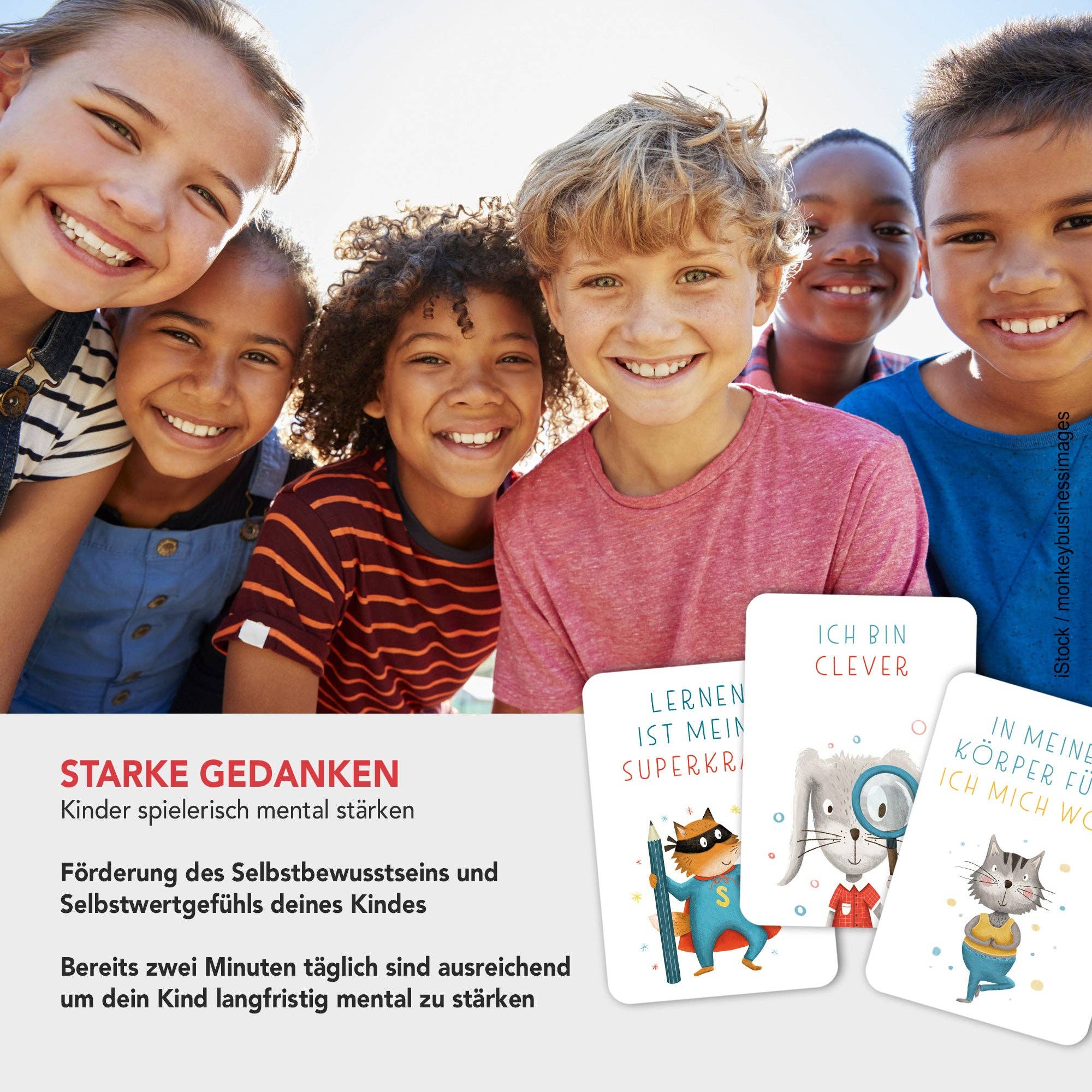 Starke Gedanken – Affirmationskarten für Kinder Rüsselfuchs - malmichmunt.com
