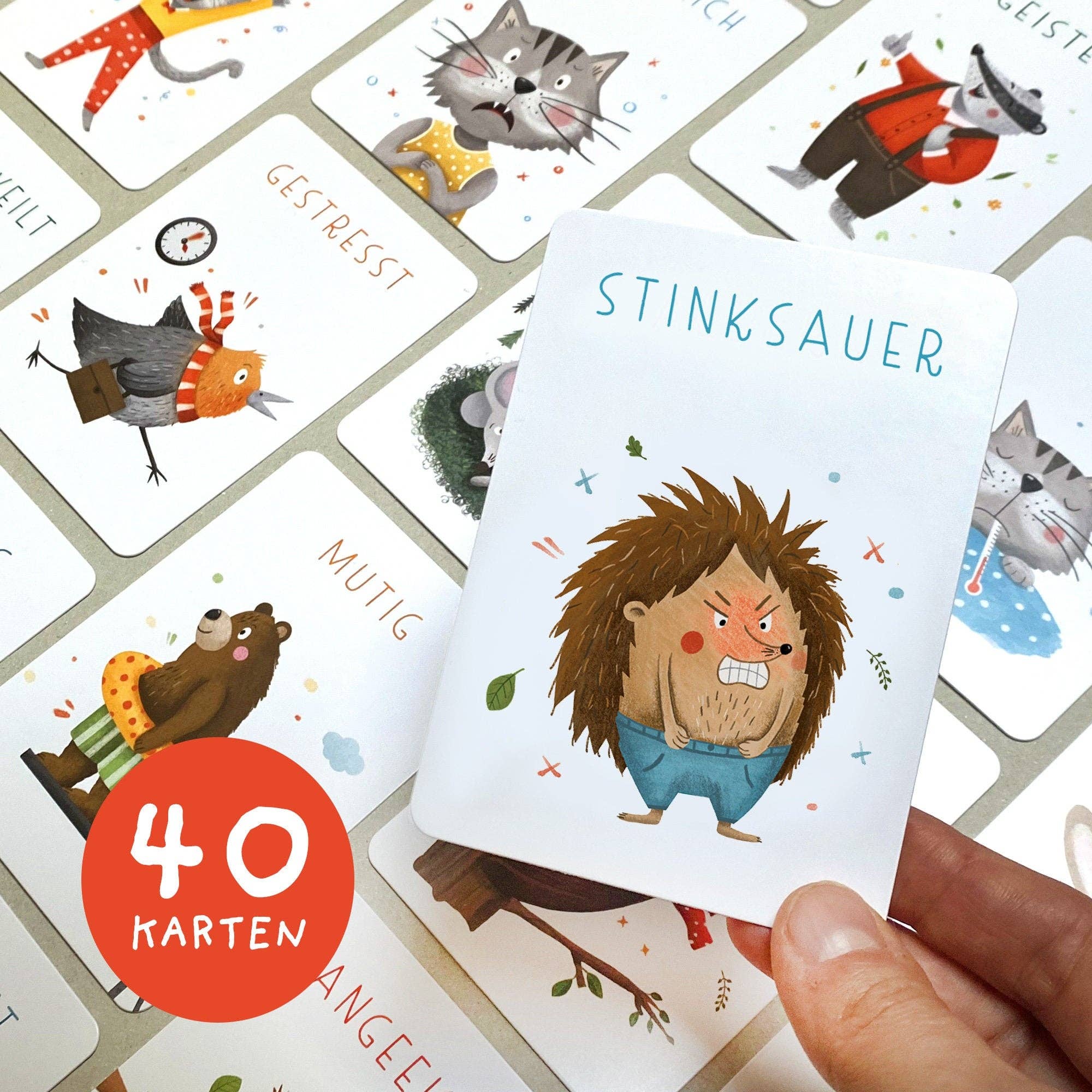 Starke Gefühle – Gefühlskarten für Kinder Rüsselfuchs - malmichmunt.com