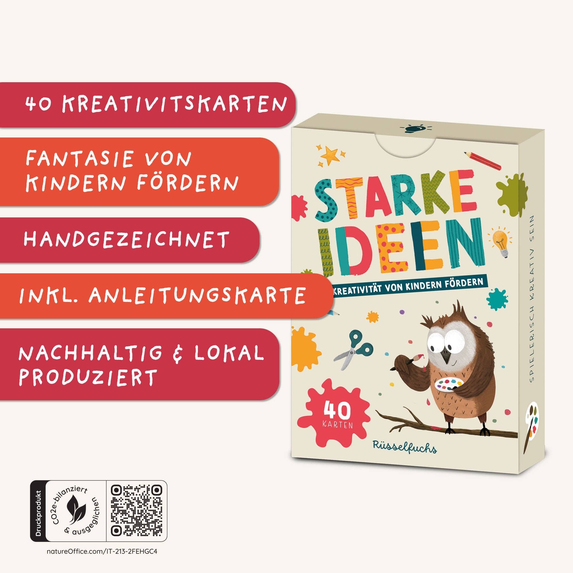 Starke Ideen – Kreativitätskarten für Kinder Rüsselfuchs - malmichmunt.com