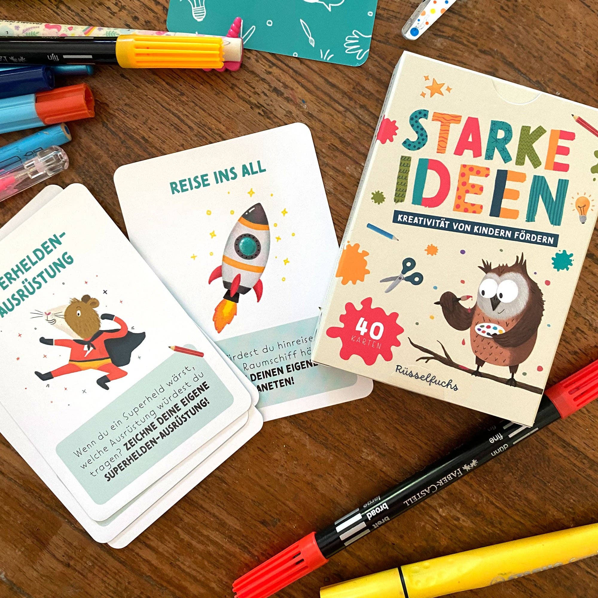 Starke Ideen – Kreativitätskarten für Kinder Rüsselfuchs - malmichmunt.com