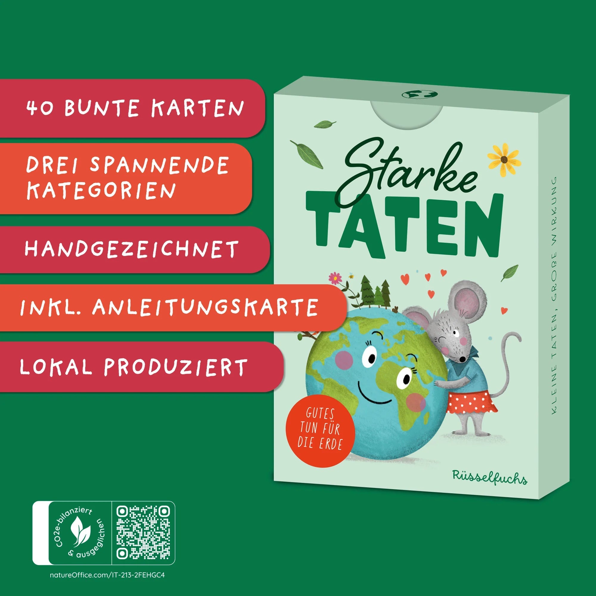 Starke Taten - Kartenspiel für Kinder Rüsselfuchs - malmichmunt.com