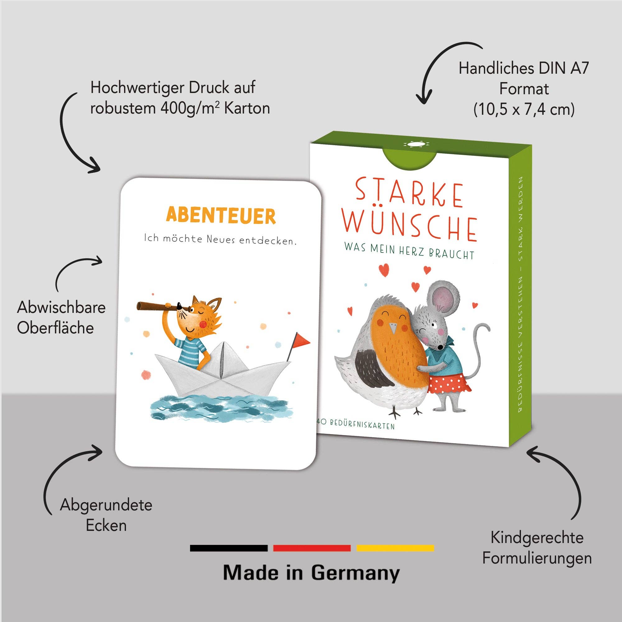 Starke Wünsche – Bedürfniskarten für Kinder Rüsselfuchs - malmichmunt.com