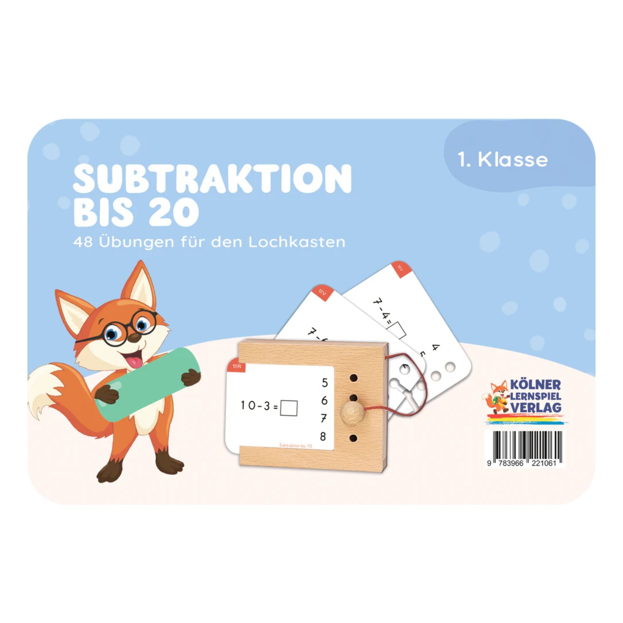 Subtraktion bis 20 - Übungen für den Lochkasten Lernspielverlag - malmichmunt.com