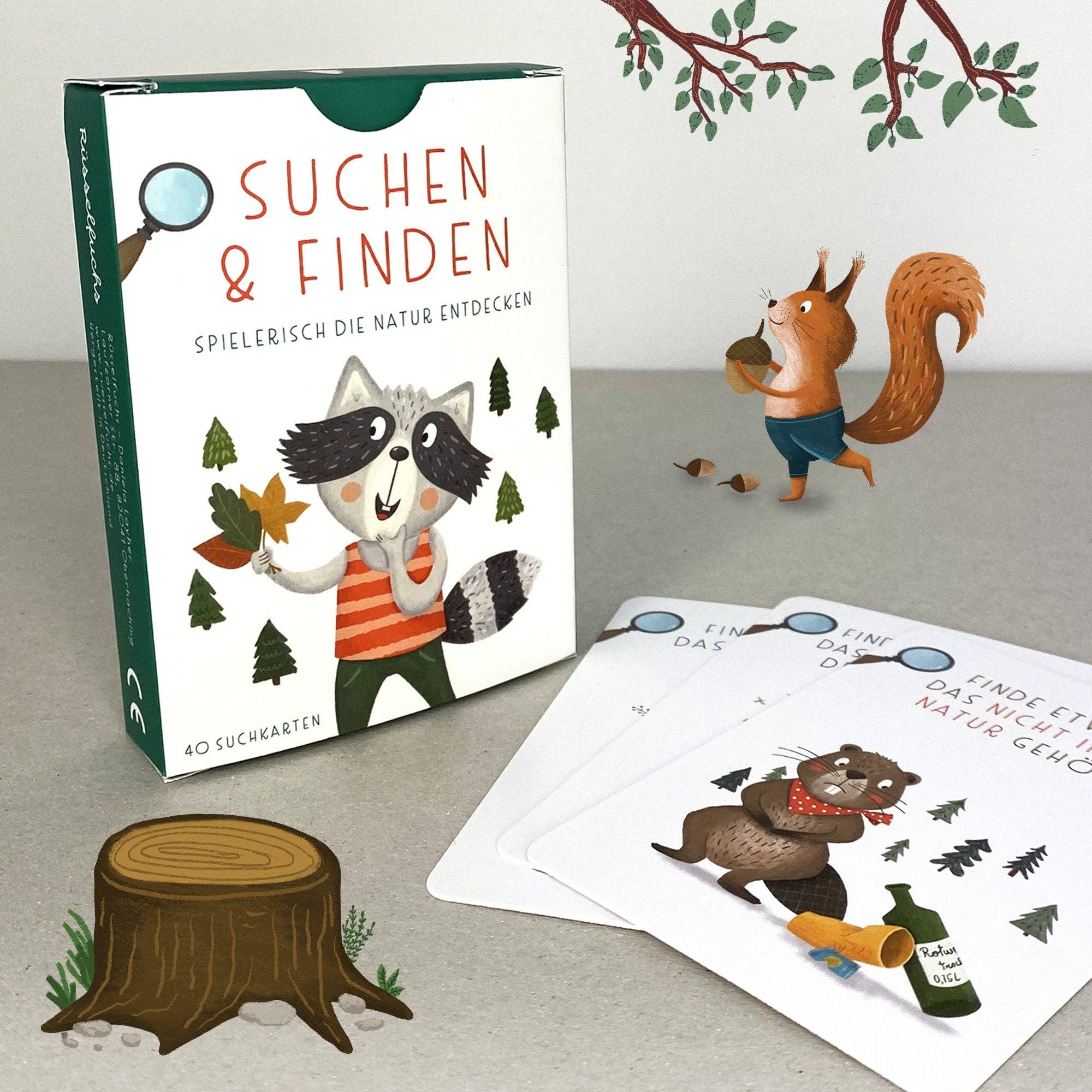 Suchen & Finden – Entdeckerkarten für Kinder Rüsselfuchs - malmichmunt.com
