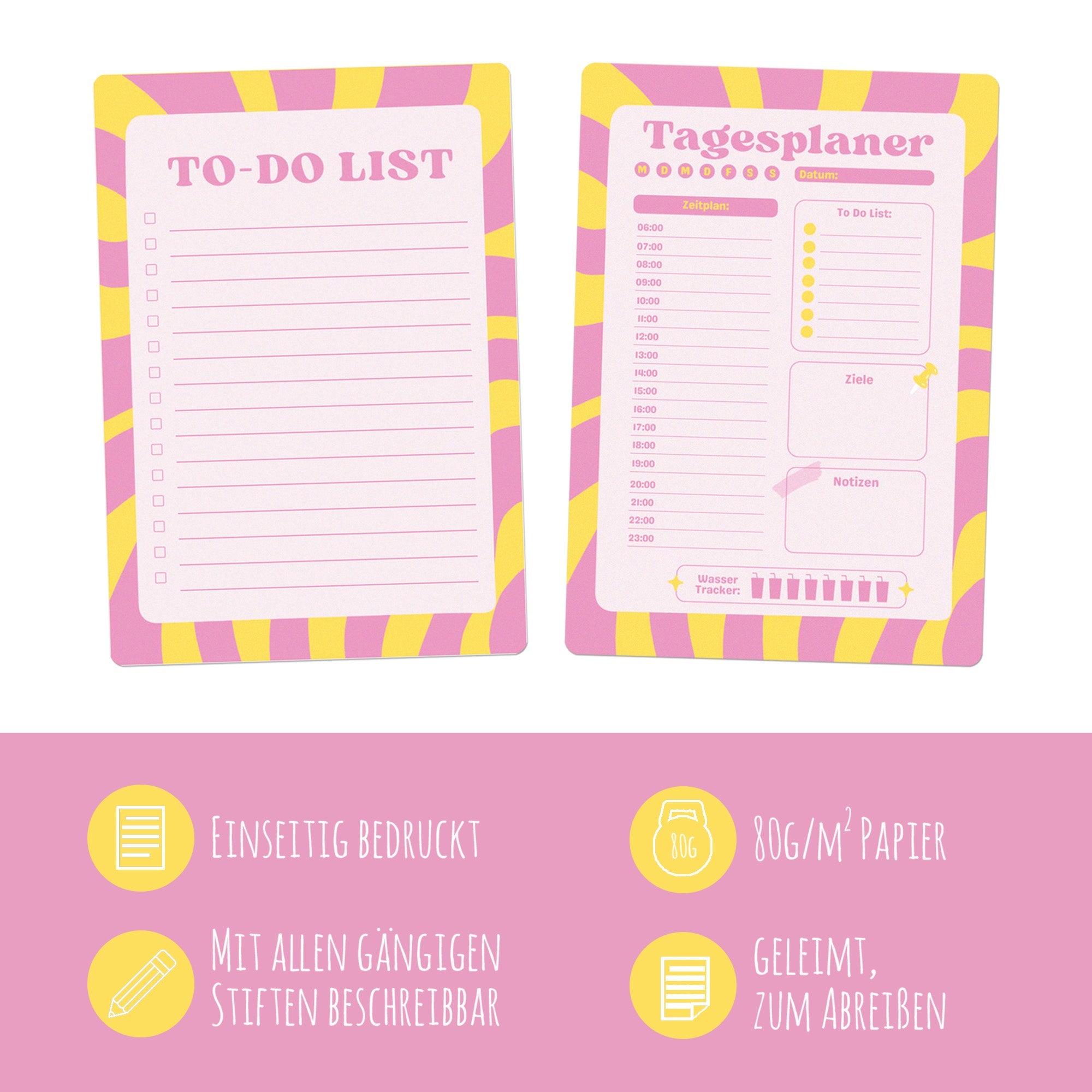 Tagesplaner & To - Do List - Pink Jeka - malmichmunt.com