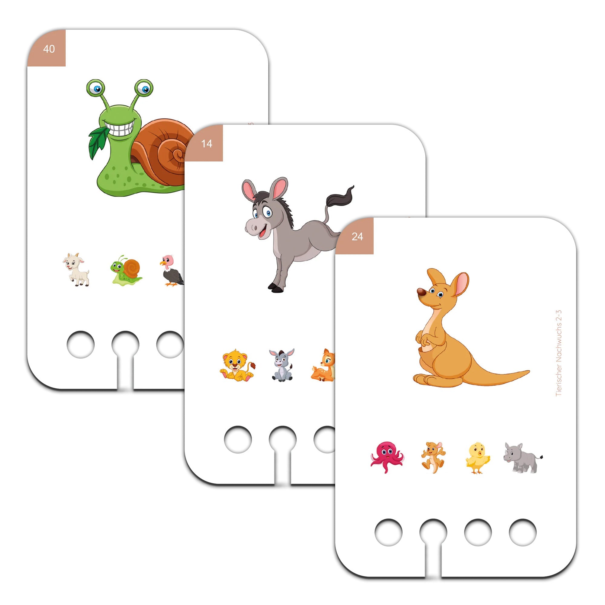 Tierischer Nachwuchs - Übungen für den Lochkasten Lernspielverlag - malmichmunt.com