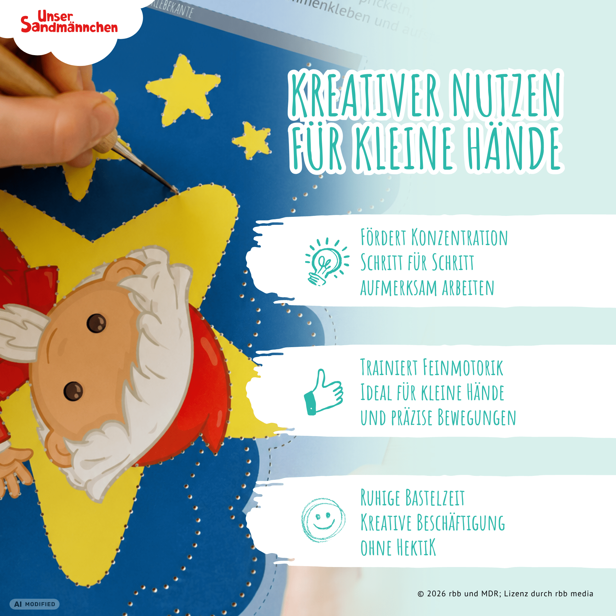Unser Sandmännchen - 10 Prickelvorlagen zum Basteln Jeka - malmichmunt.com