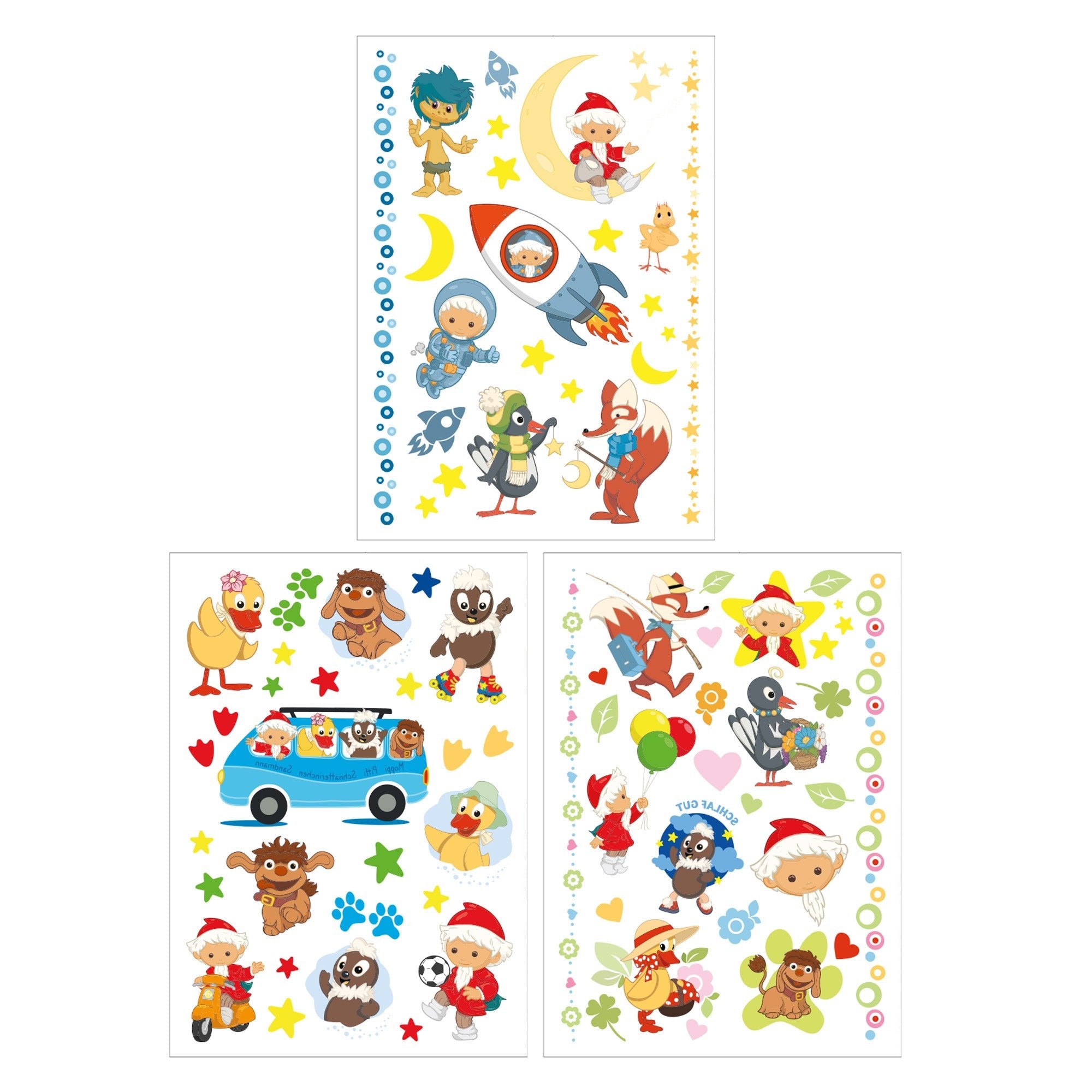 Unser Sandmännchen - Kindertattoos mit 3 Bögen Jeka - malmichmunt.com