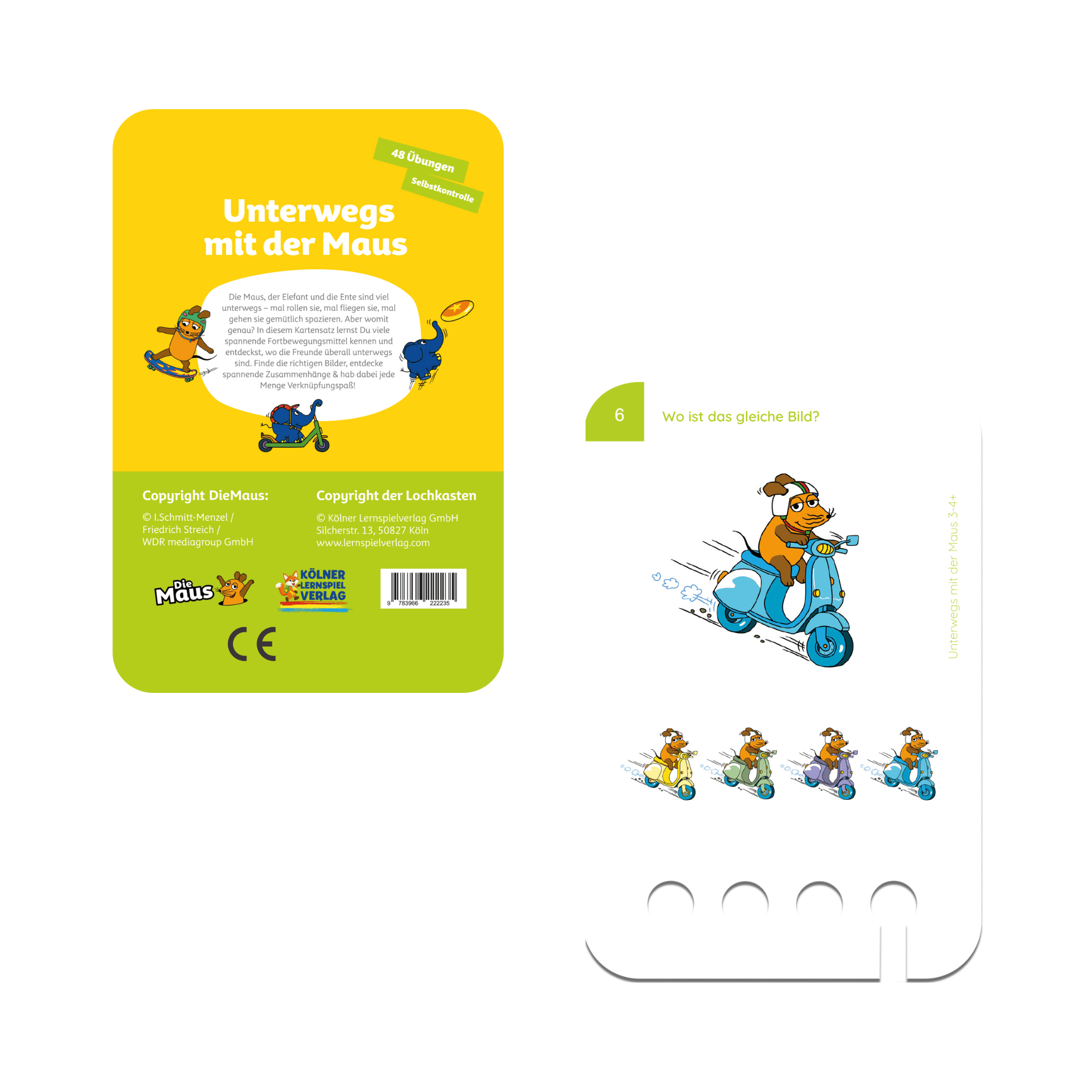 Unterwegs mit der Maus 3 - 4+ - Übungen für den Lochkasten Lernspielverlag - malmichmunt.com