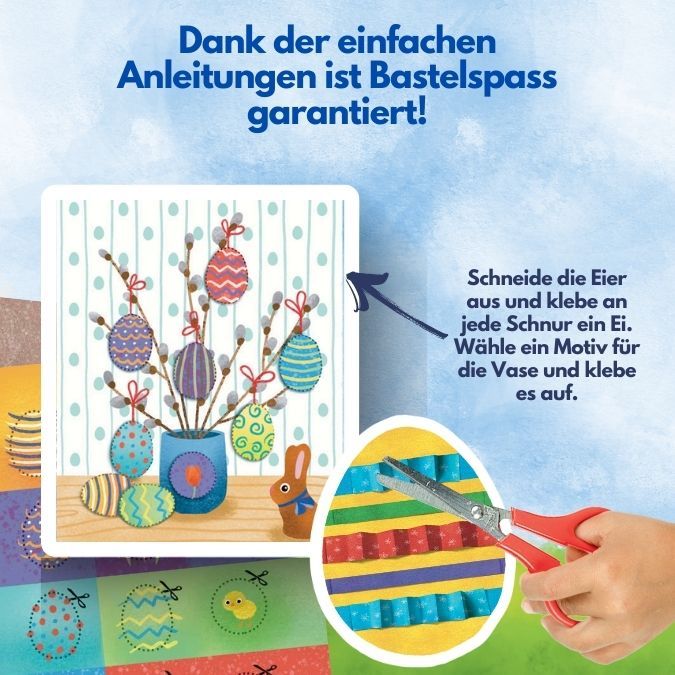 Verbastelbuch für die Allerkleinsten: Schneiden und Kleben - Frohe Ostern TOPP Verlag - malmichmunt.com