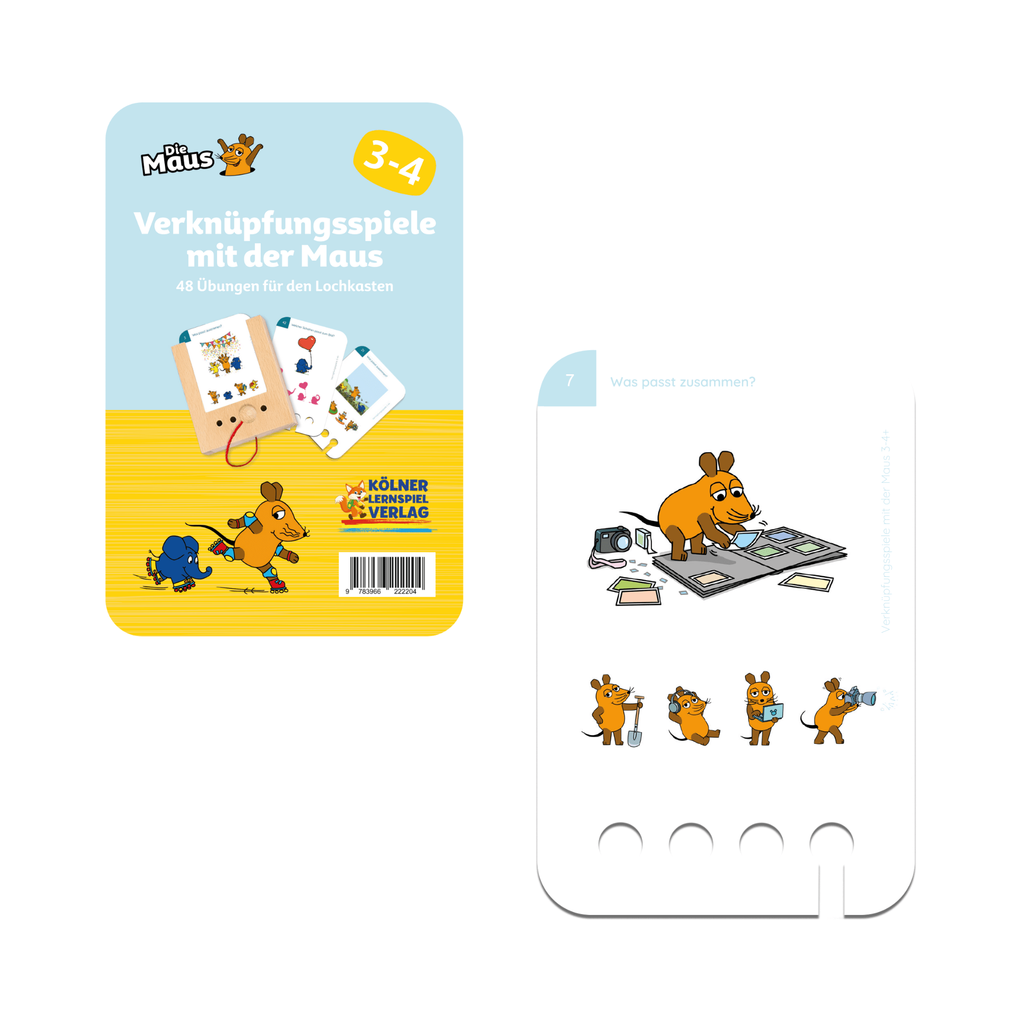Verknüpfungsspiele mit der Maus 3 - 4+ - Übungen für den Lochkasten Lernspielverlag - malmichmunt.com