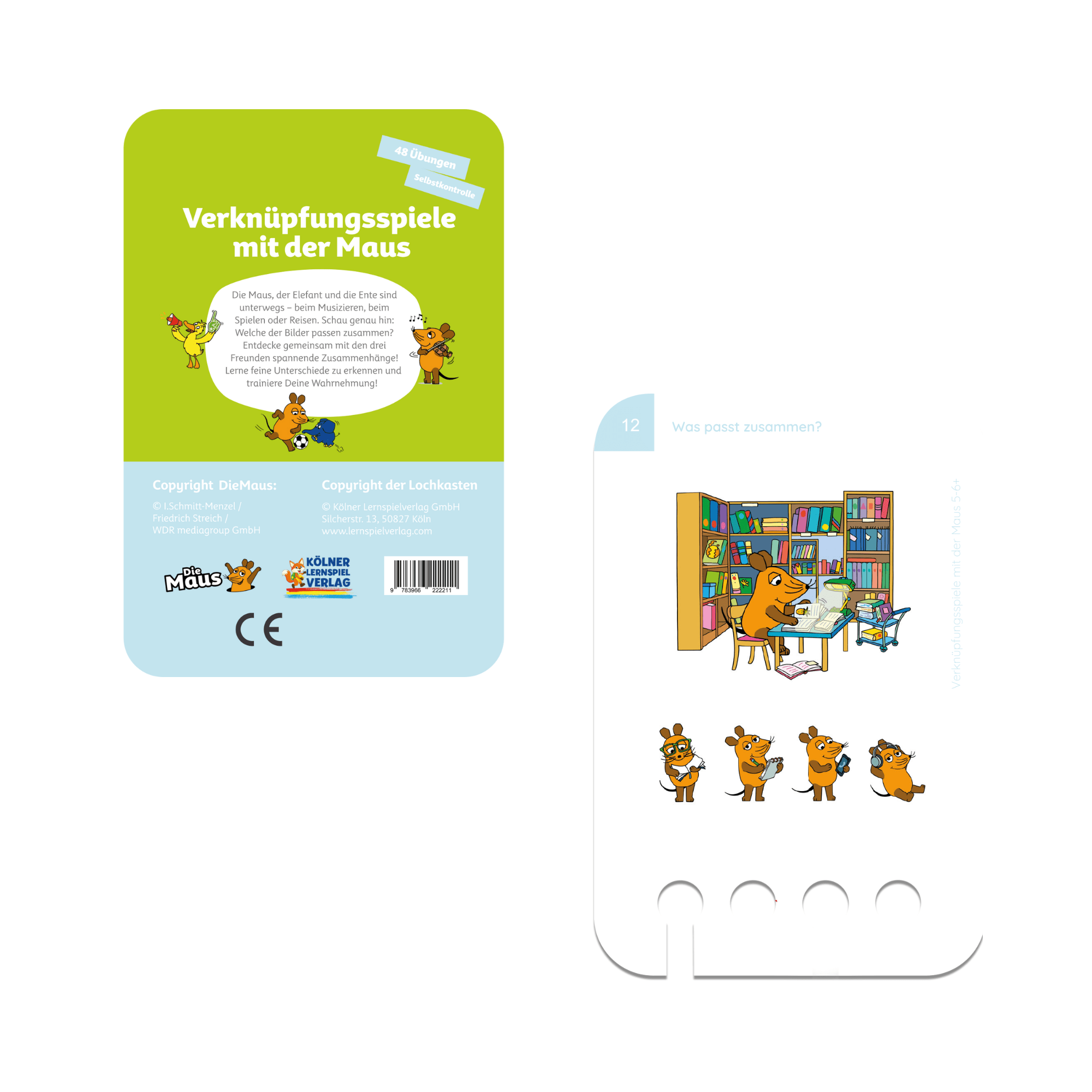 Verknüpfungsspiele mit der Maus 5 - 6+ - Übungen für den Lochkasten Lernspielverlag - malmichmunt.com