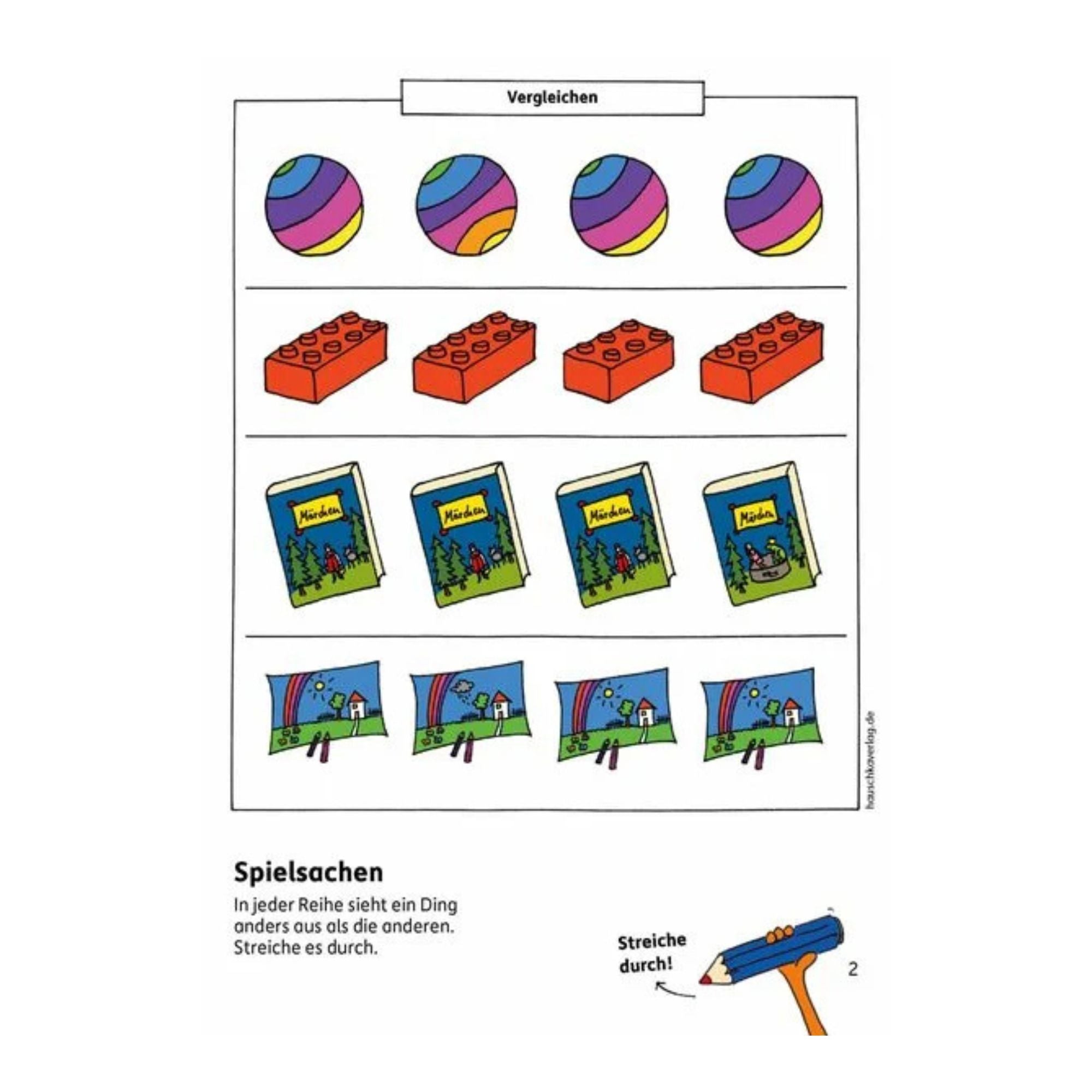 Vorschulblock – Konzentration und Wahrnehmung ab 5 Jahre - Nr. 623 Hauschka Verlag - malmichmunt.com