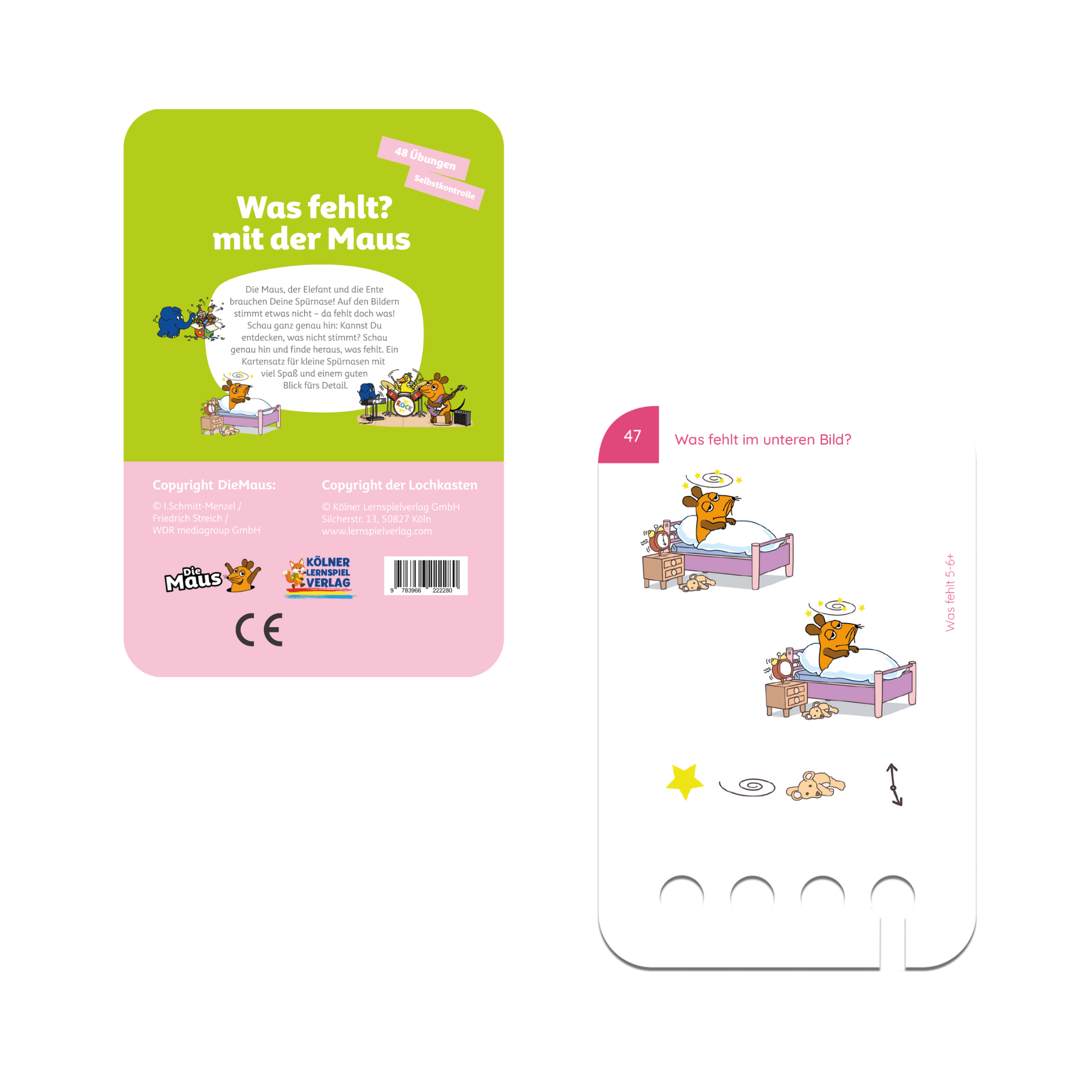 Was fehlt? mit der Maus 5 - 6+ - Übungen für den Lochkasten Lernspielverlag - malmichmunt.com