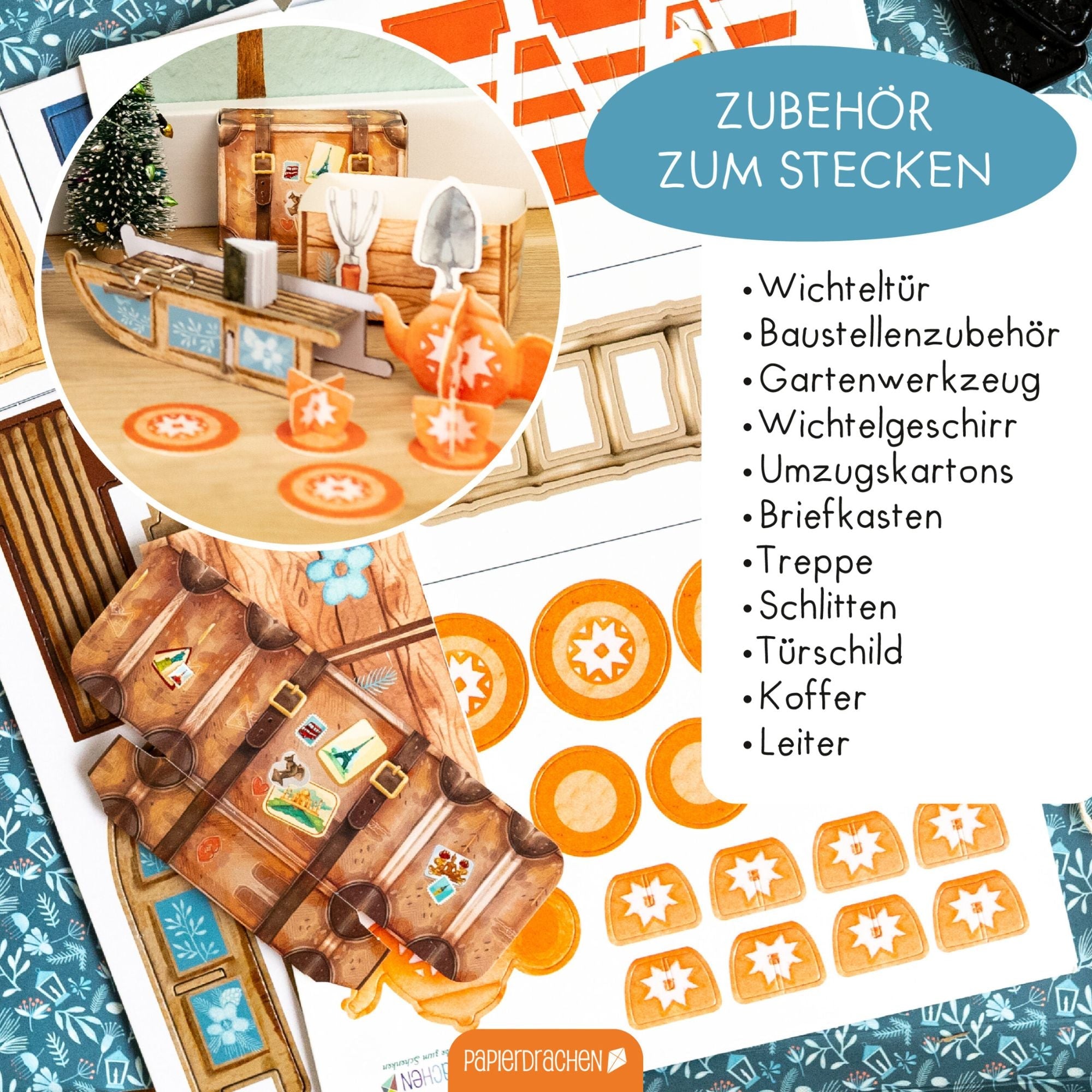 Wichtel - Set zum Advent Papierdrachen - malmichmunt.com