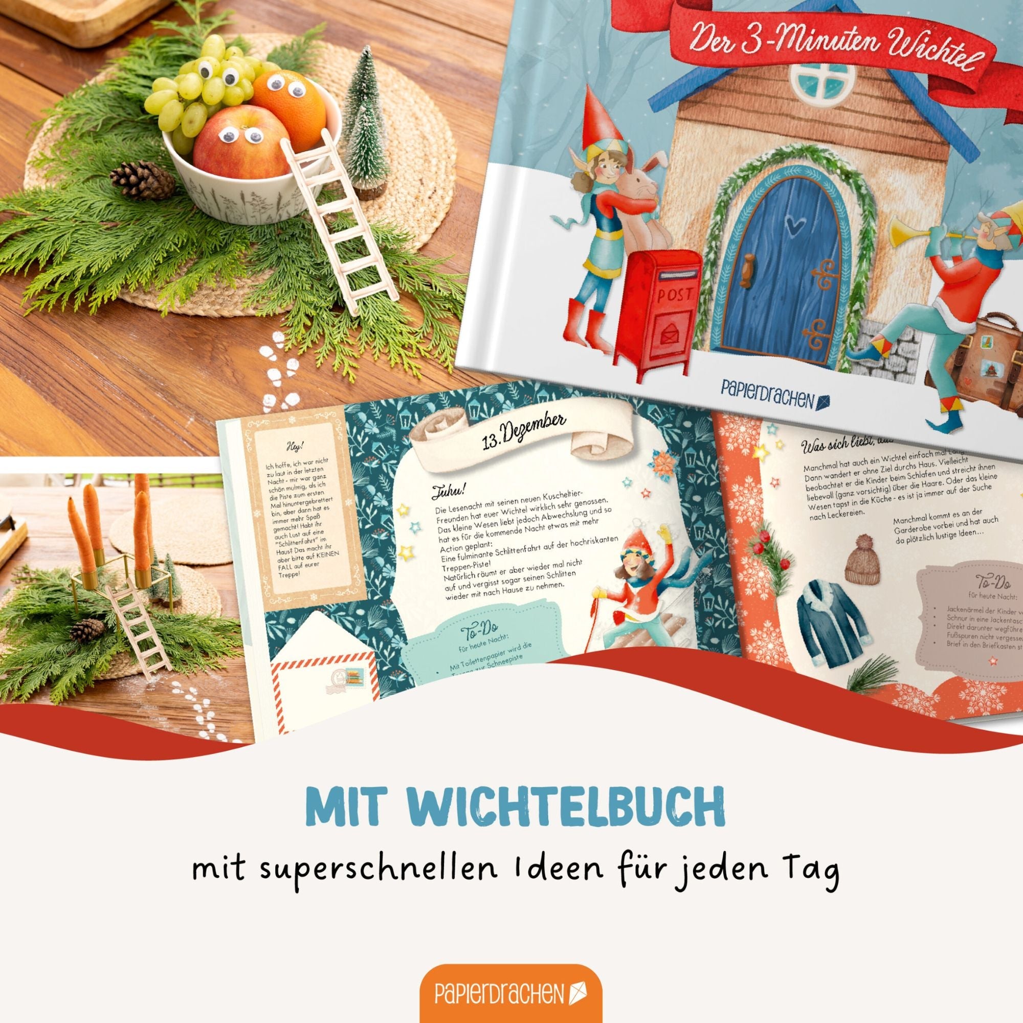 Wichtel - Set zum Advent Papierdrachen - malmichmunt.com