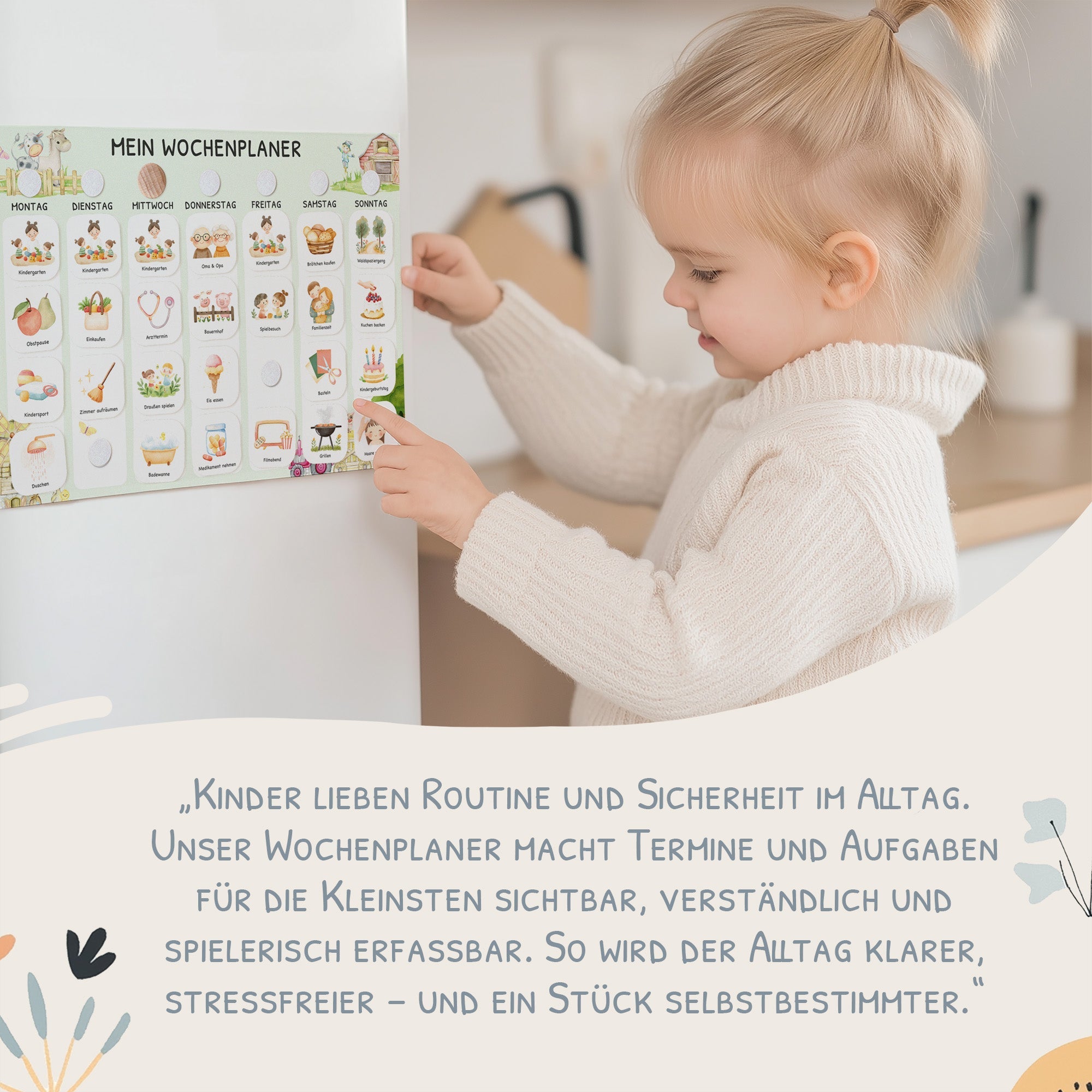 Wochenplaner Kinder - Motiv Bauernhof Jeka - malmichmunt.com