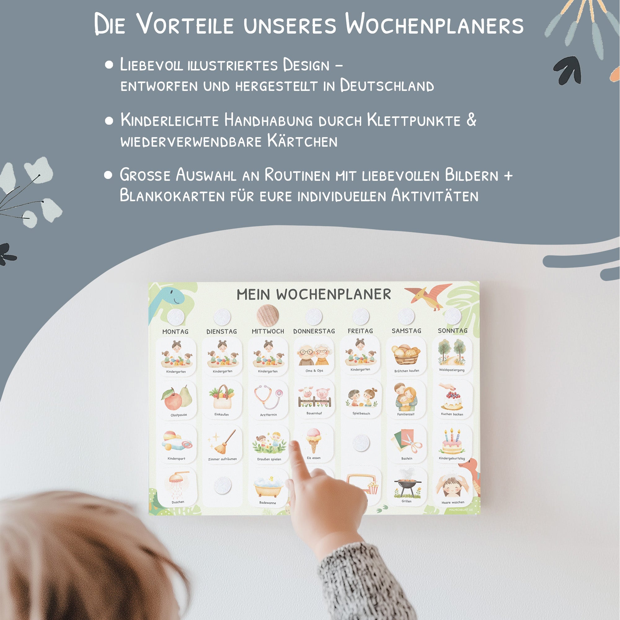 Wochenplaner Kinder - Motiv Dino Jeka - malmichmunt.com