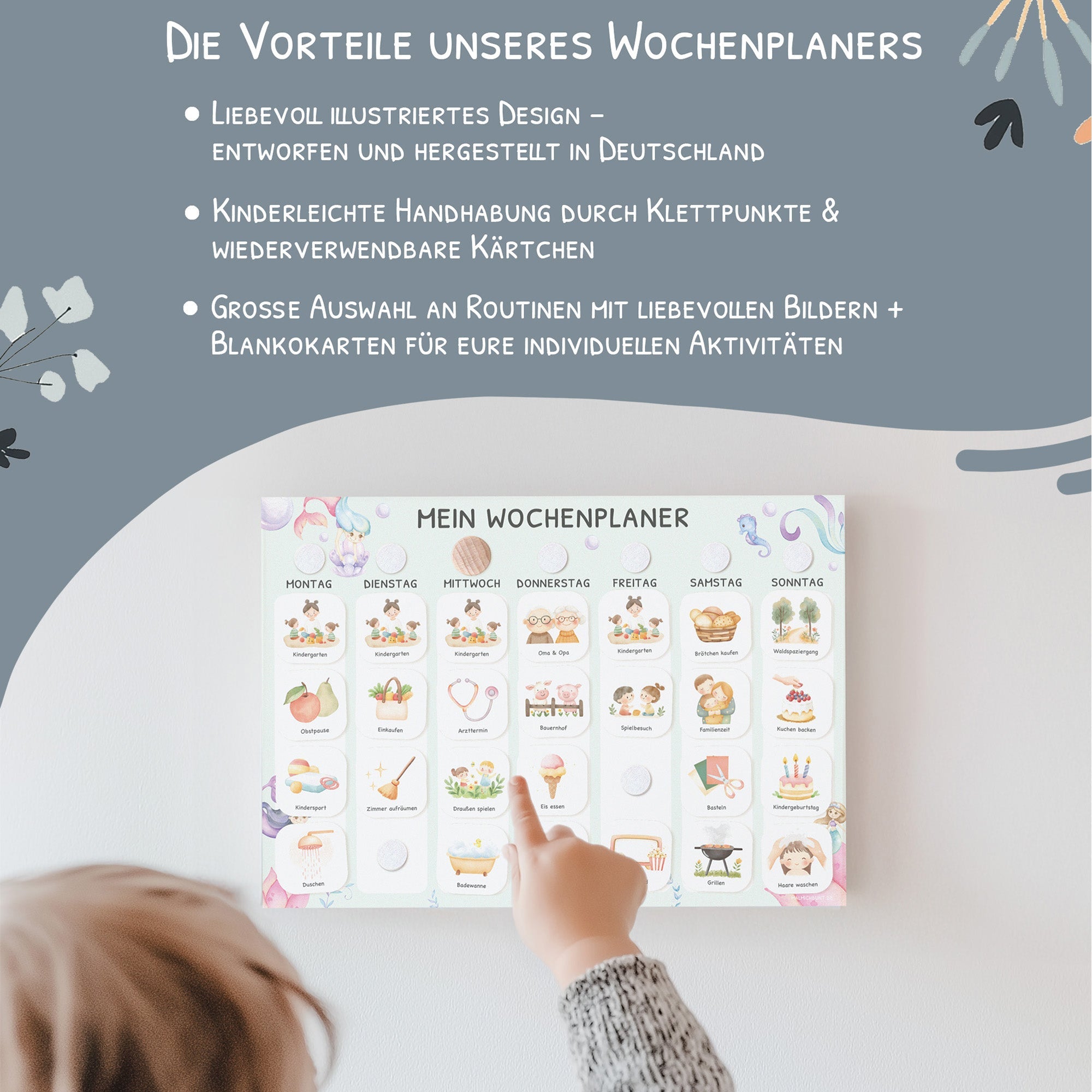 Wochenplaner Kinder - Motiv Meerjungfrau Jeka - malmichmunt.com