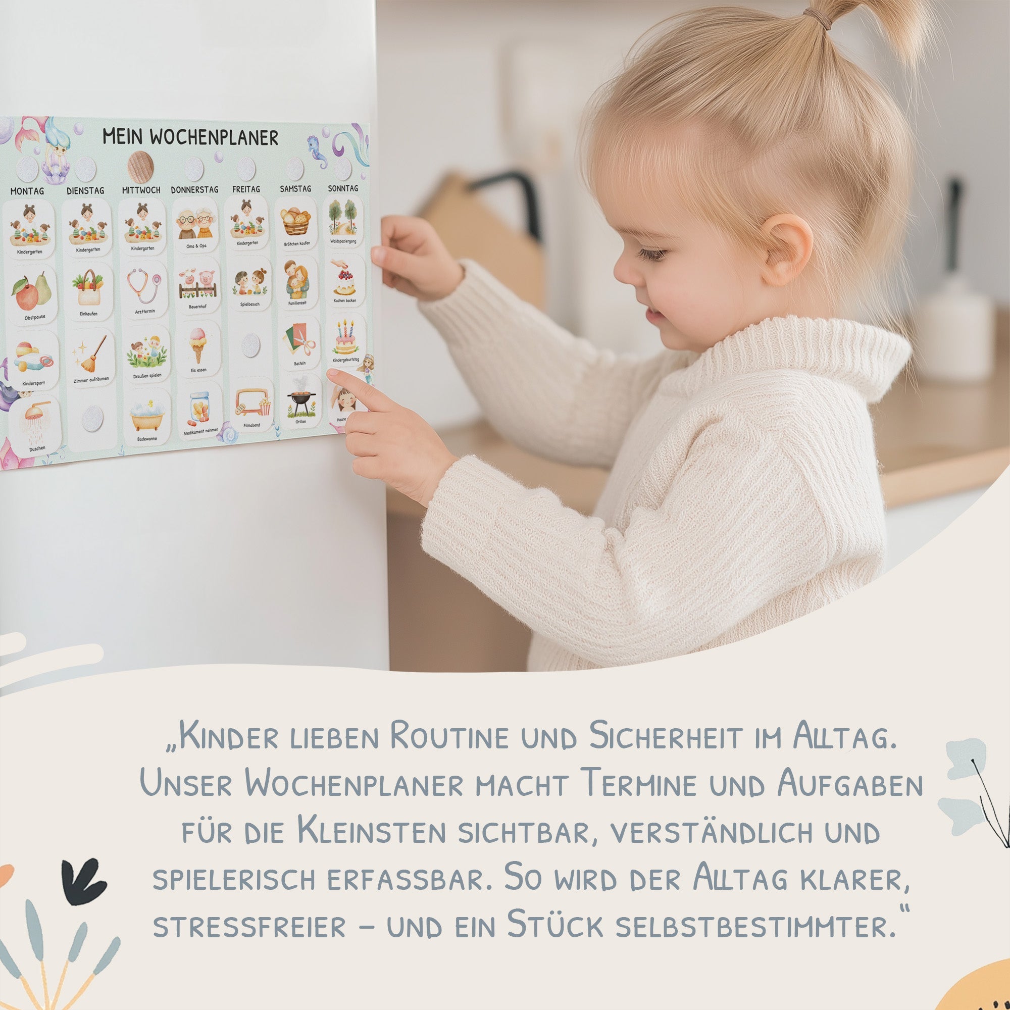 Wochenplaner Kinder - Motiv Meerjungfrau Jeka - malmichmunt.com