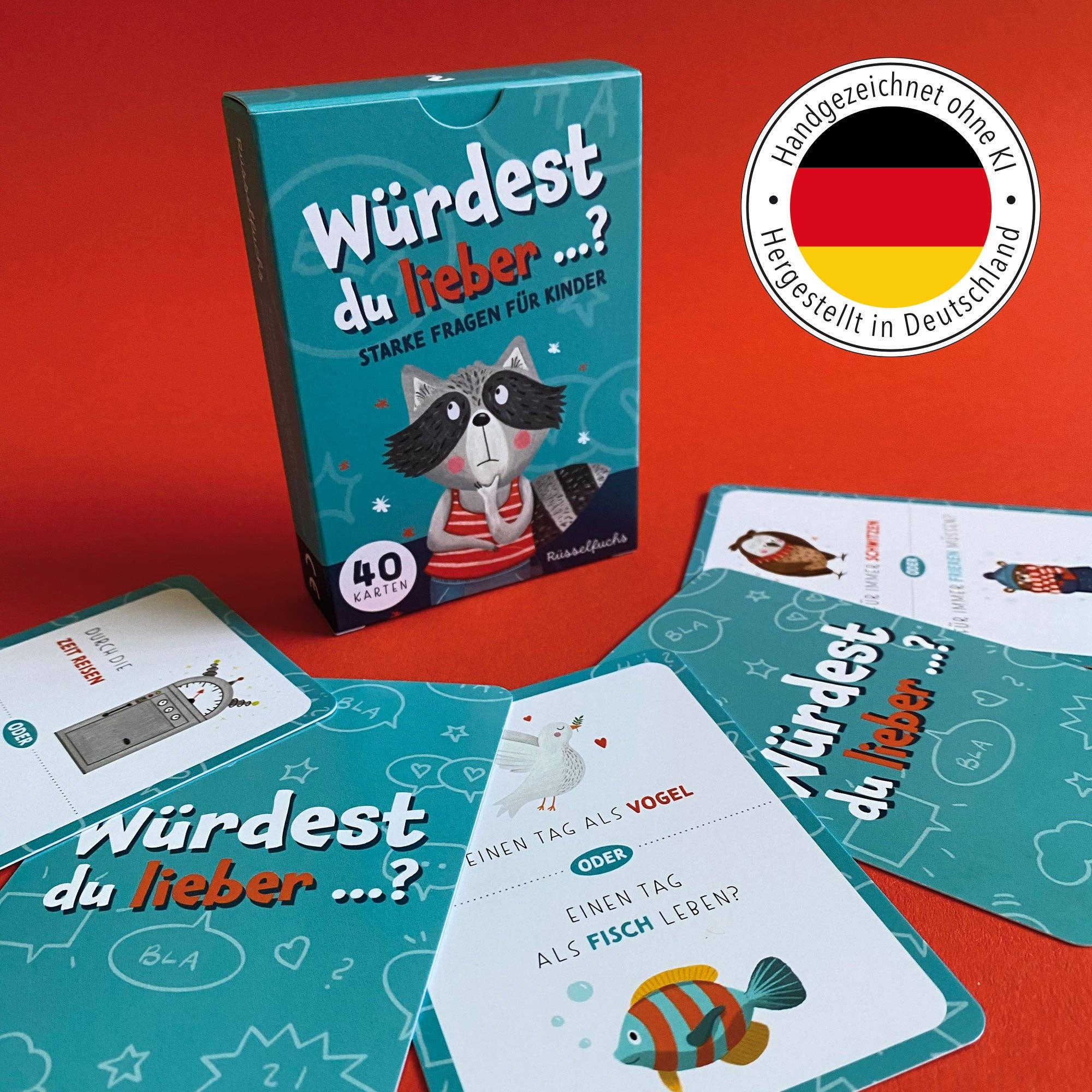 Würdest du lieber …? – Kartenspiel für Kinder Rüsselfuchs - malmichmunt.com