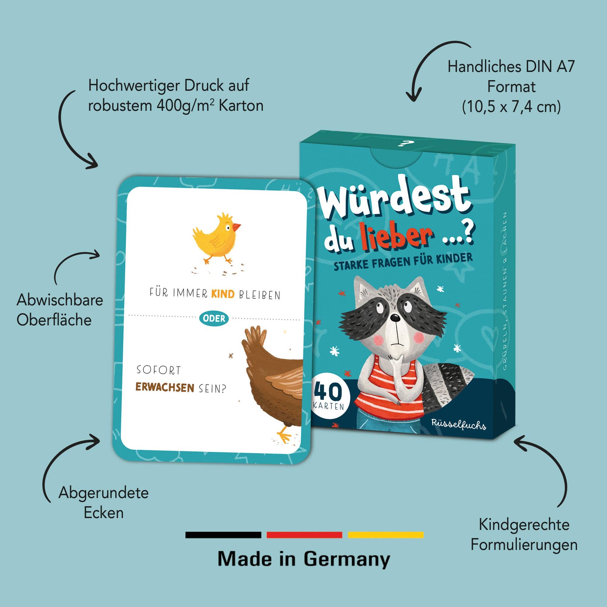 Würdest du lieber …? – Kartenspiel für Kinder Rüsselfuchs - malmichmunt.com