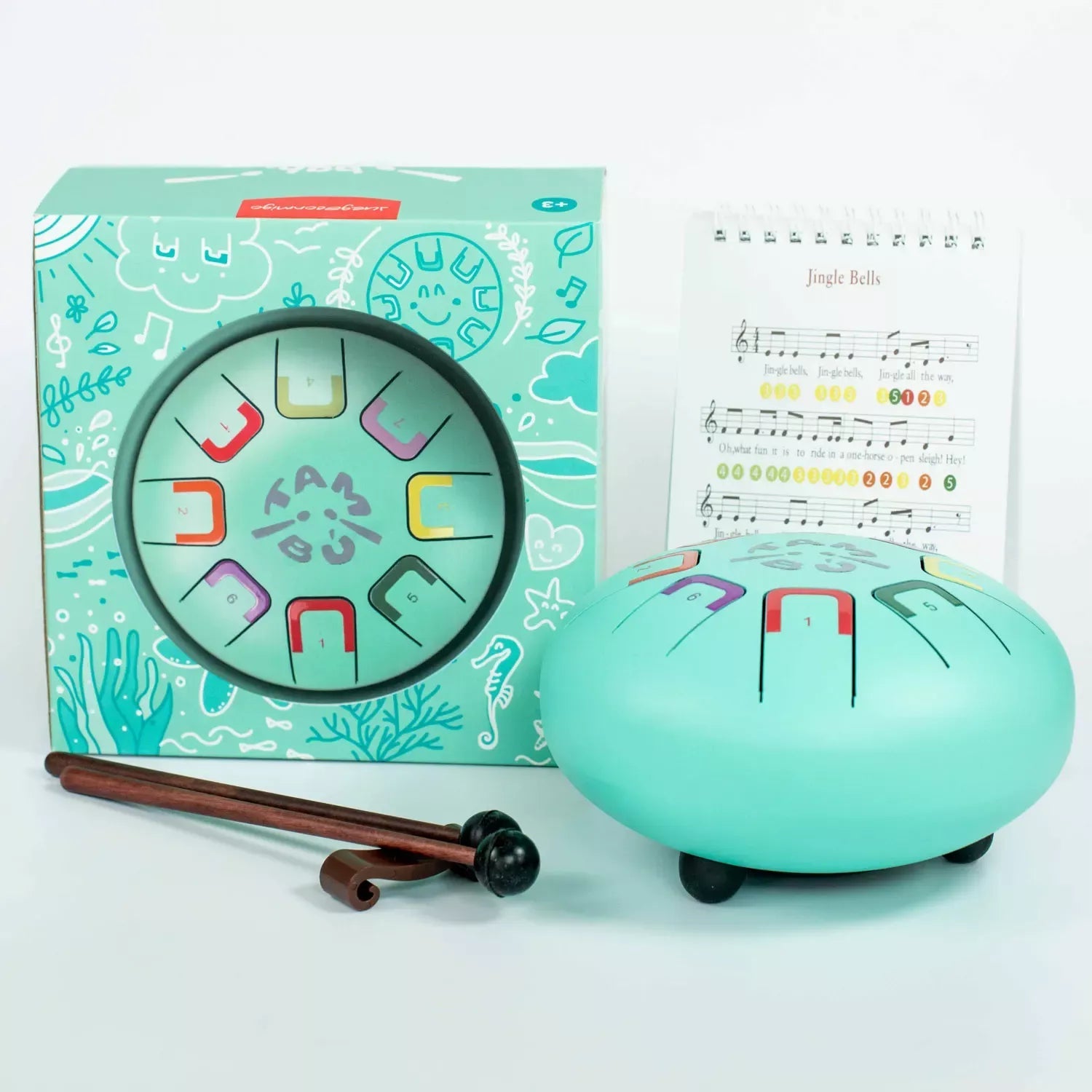 Zungentrommel Baby Tambu Teal Peal (Türkis) JuegaConmigo - malmichmunt.com