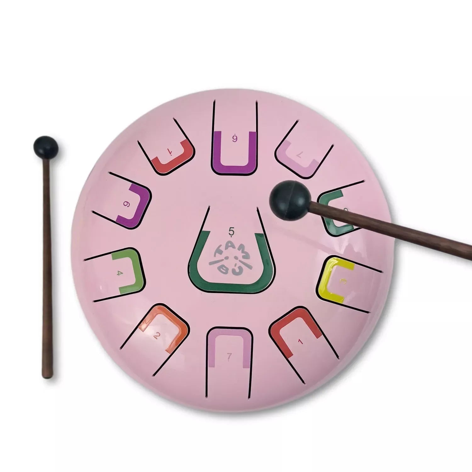 Zungentrommel Tambu Steel Drum - Tambú 8"/20 cm - Coral reef (Matt Pink) JuegaConmigo - malmichmunt.com